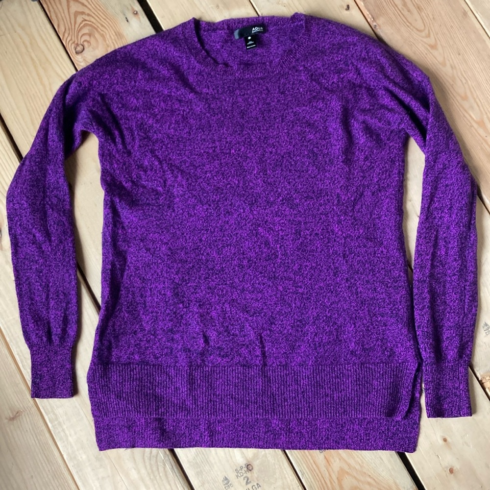 100% Cashmere Purple Sweater
